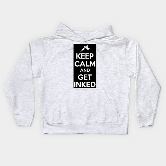 Keep calm and get inked (black) Kids Hoodie by nektarinchen